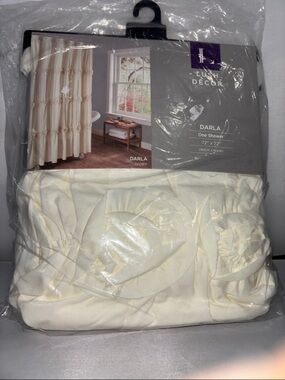 Lush Decor Darla Ivory Shower Curtain